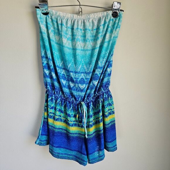 Elan Tube Top Romper Womens Large Beach Coverup Tropical Mermaid Summer Knit NWT - Picture 5 of 8